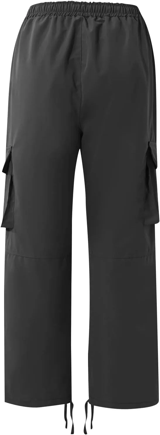 Mens Cargo Pants with Pockets Open Bottom Lightweight Baggy Jogger Cargo Sweatpants Casual Gym Athletic Sweat Pants
