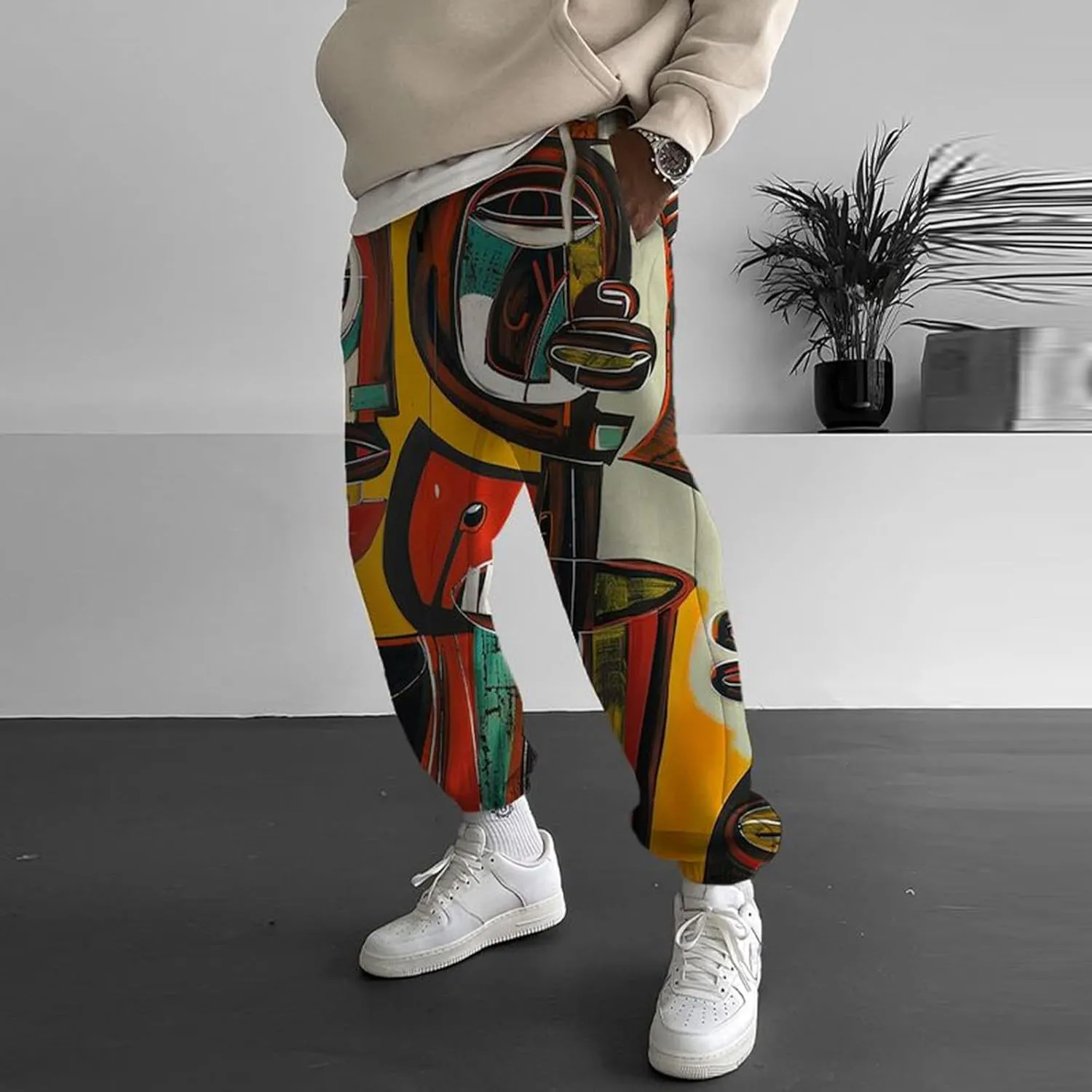 Mens Drawstring Aladdil Hippie Harem Pants Casual Sweatpants Harem Pants Men Mens Harem Pants Anime
