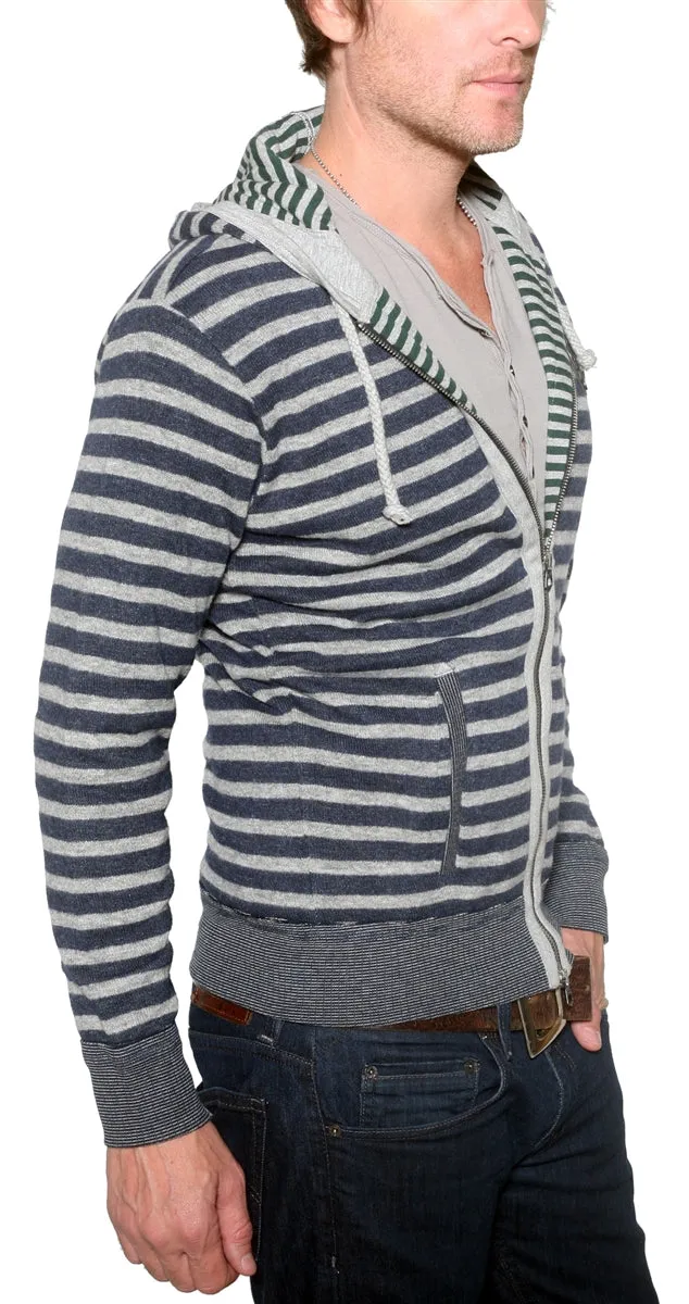 Men's RA-RE - "RASET" Stripped Hooded Sweater