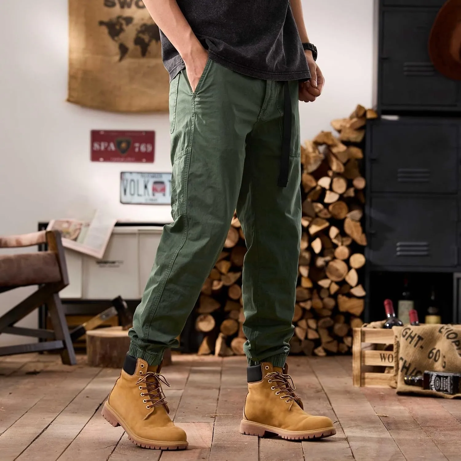 Men's Tactical Pants Ripstop Cargo Pants Lightweight Work Hiking Trousers Outdoor Pockets Fishing Military Pants