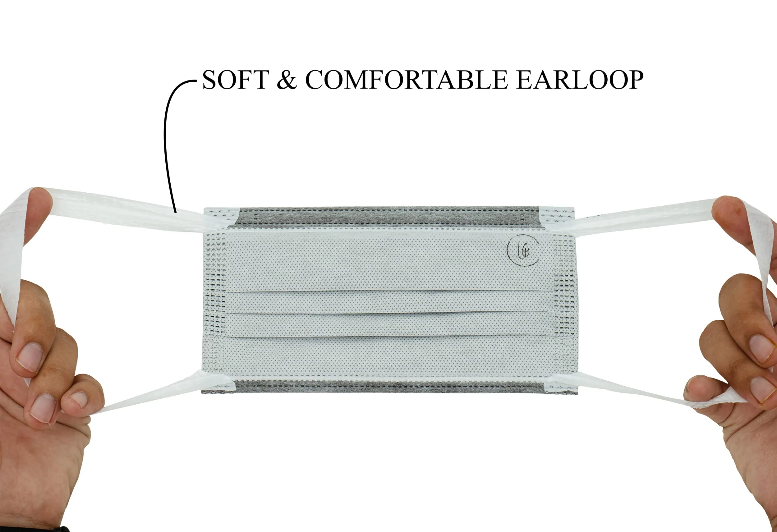 Mush 3 Layered Surgical Disposable Face Mask with Melt-Blown Filter and Soft Ear loop, CE, ISO, FDA Certified (3 Ply- Grey, Pack of 50)