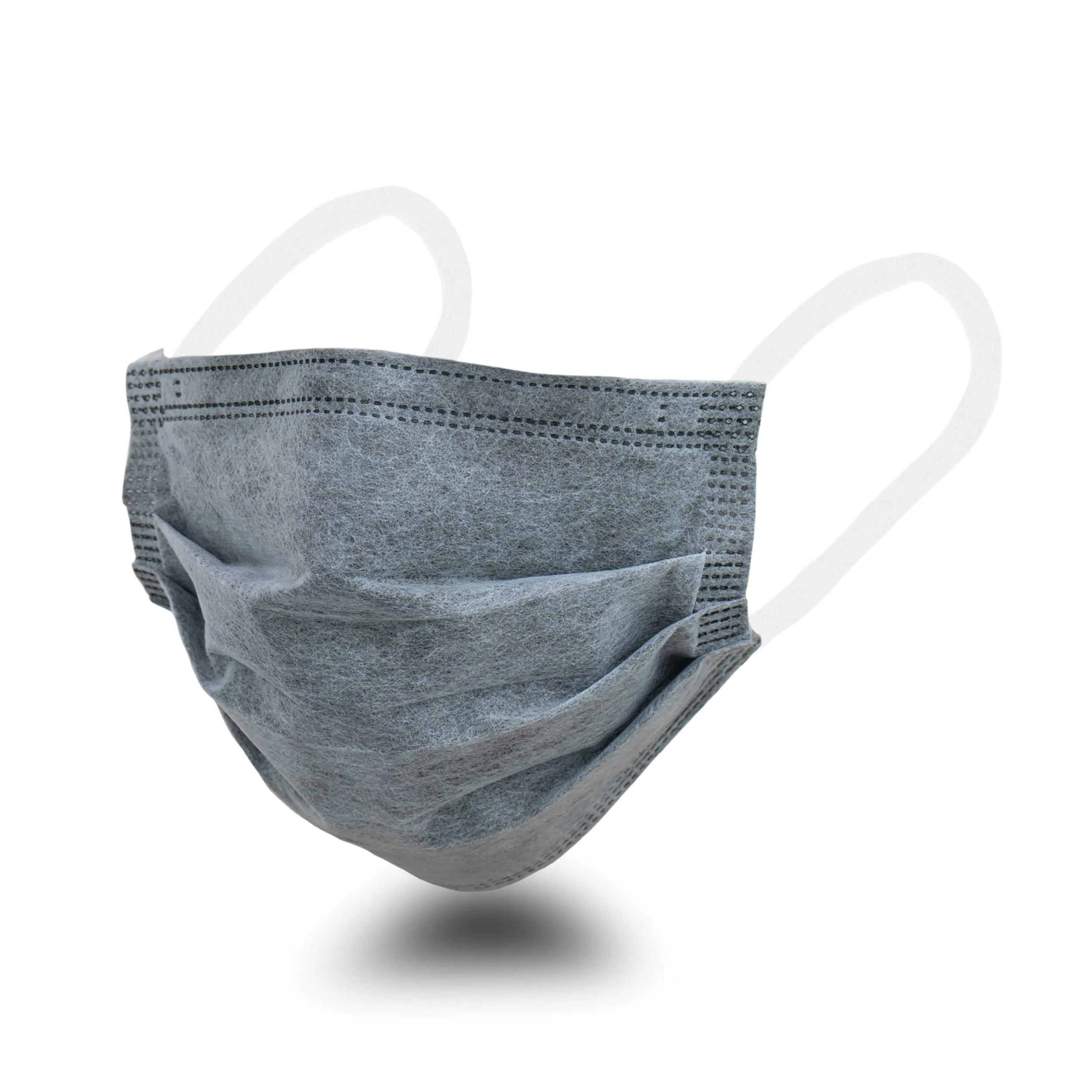 Mush 3 Layered Surgical Disposable Face Mask with Melt-Blown Filter and Soft Ear loop, CE, ISO, FDA Certified (3 Ply- Grey, Pack of 50)