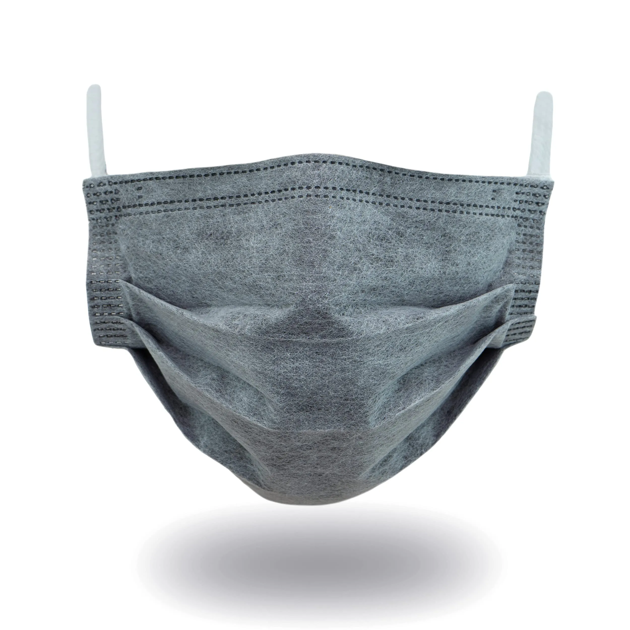 Mush 3 Layered Surgical Disposable Face Mask with Melt-Blown Filter and Soft Ear loop, CE, ISO, FDA Certified (3 Ply- Grey, Pack of 50)