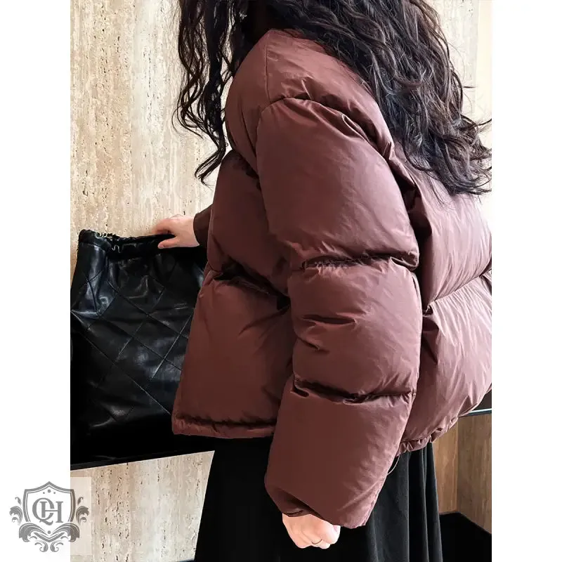 National Standard 90 White Duck down Short down Jacket Women Japanese All Matching Thickened Puffer Jacket