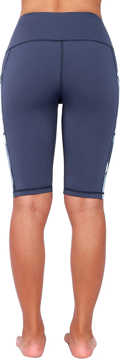 Neonysweets Womens Half Tights Fitness Running Yoga Shorts Pants with Pockets