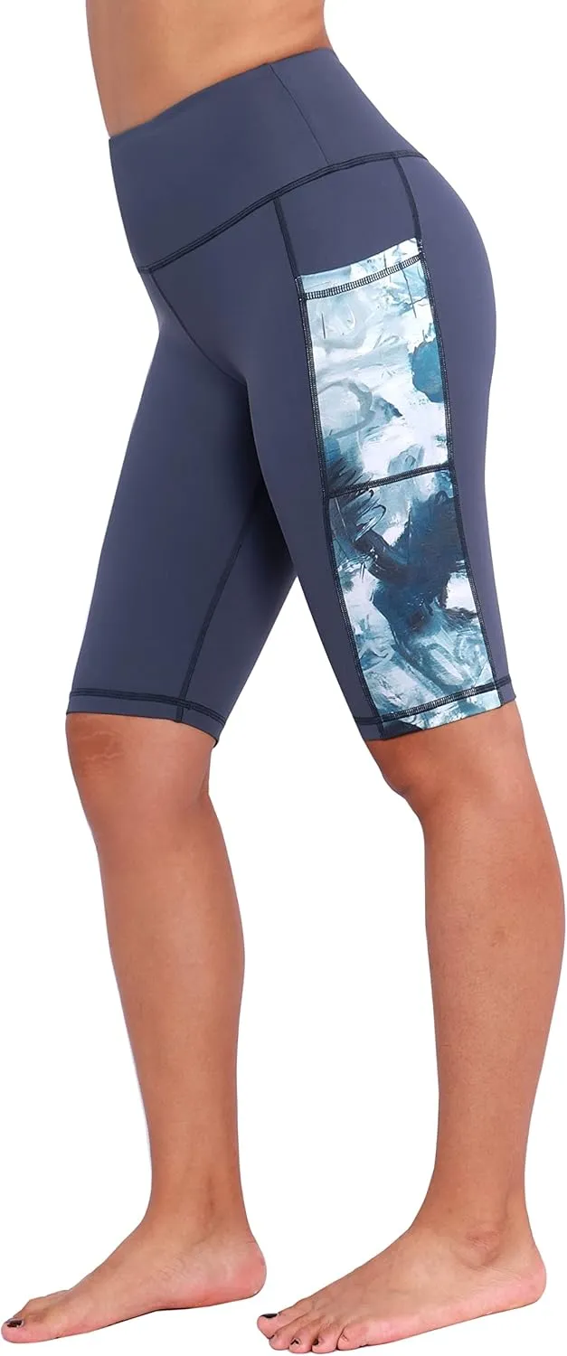 Neonysweets Womens Half Tights Fitness Running Yoga Shorts Pants with Pockets