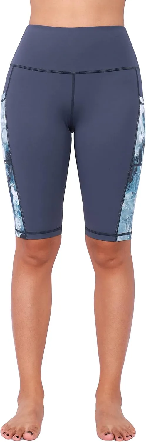 Neonysweets Womens Half Tights Fitness Running Yoga Shorts Pants with Pockets
