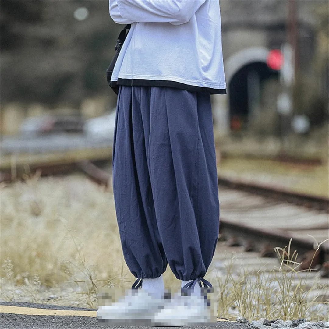 Niiyyjj Men Harem Pants Loose Wide Leg Pants Casual Trousers Oversized Straight Leg Pants Jogging Pants