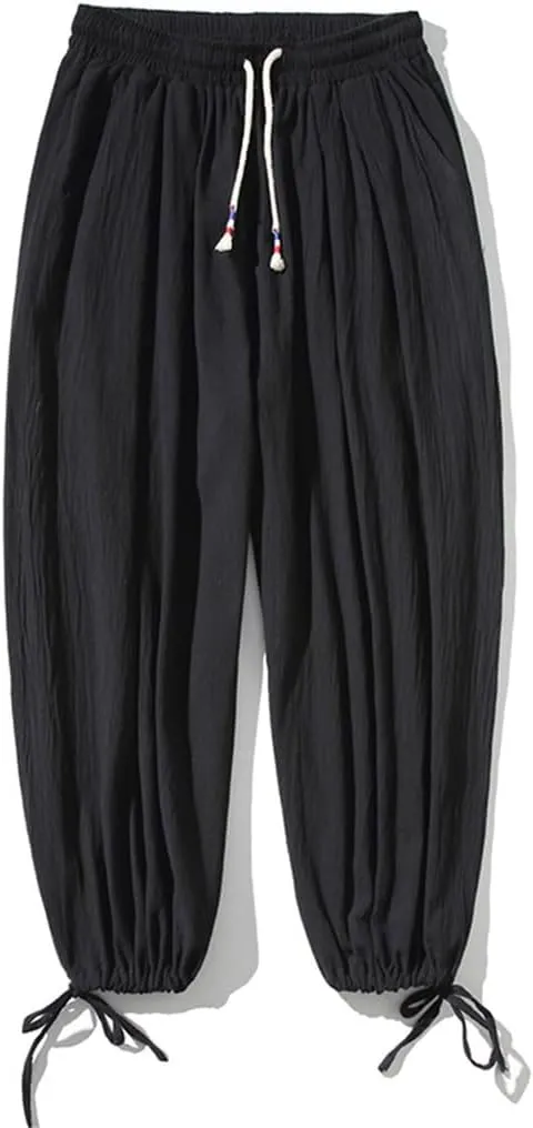 Niiyyjj Men Harem Pants Loose Wide Leg Pants Casual Trousers Oversized Straight Leg Pants Jogging Pants
