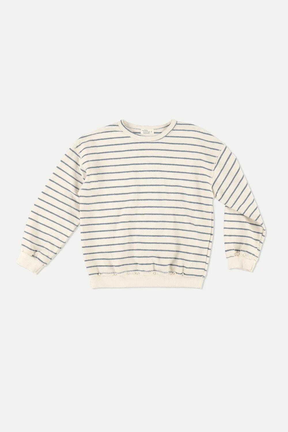 Organic Crepe Stripe Sweatshirt
