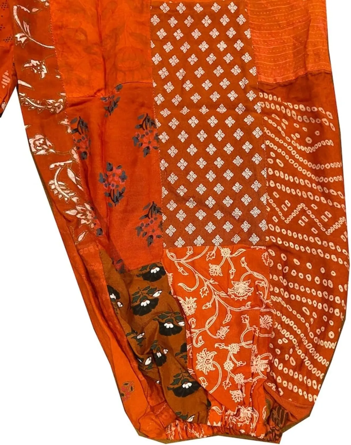 Patchwork Harem Pants with Pockets, Hippie Boho Rayon Harem Pants, Womens Summer Pants, Festival Clothing