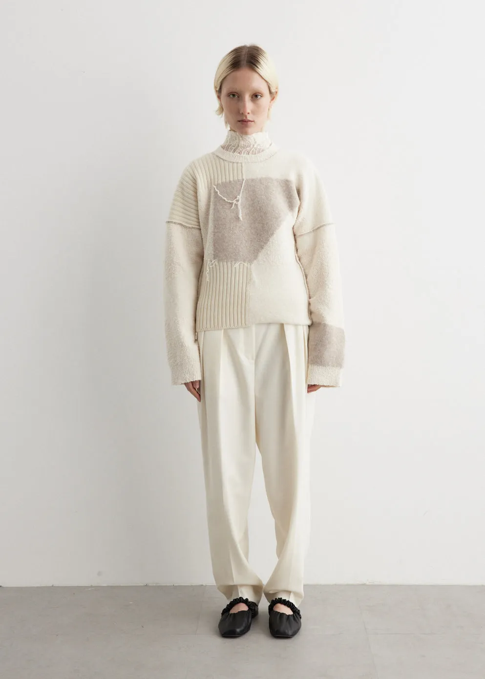 Patchwork Waisted Sweater