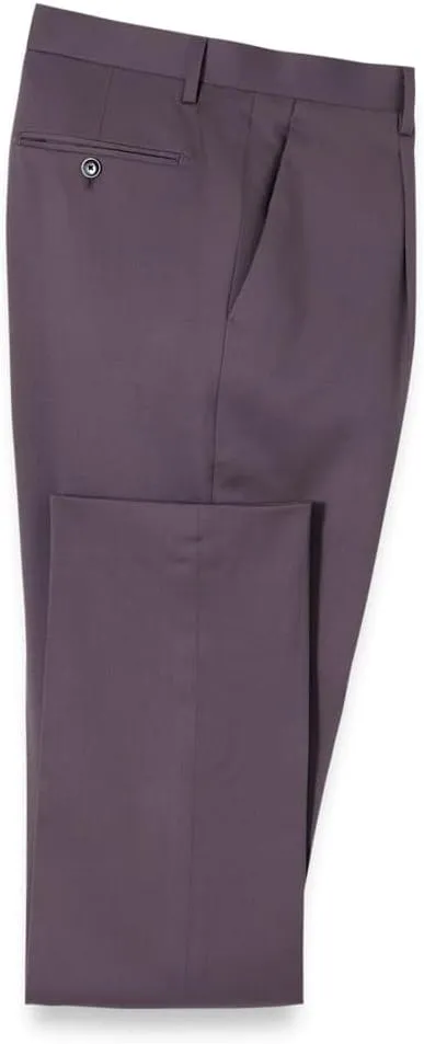 Paul Fredrick Men's Wool Stretch Single Pleat Suit Pants