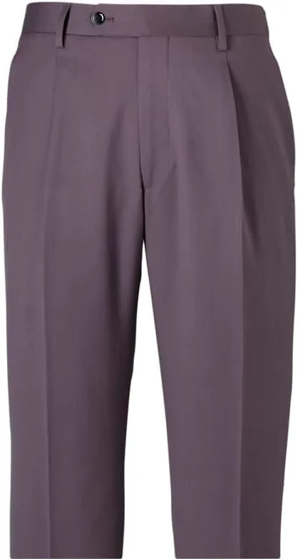 Paul Fredrick Men's Wool Stretch Single Pleat Suit Pants
