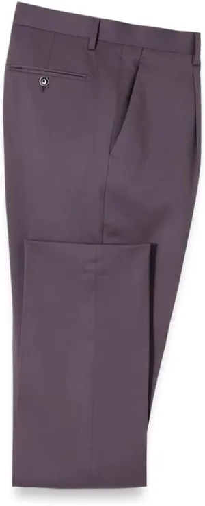 Paul Fredrick Men's Wool Stretch Single Pleat Suit Pants