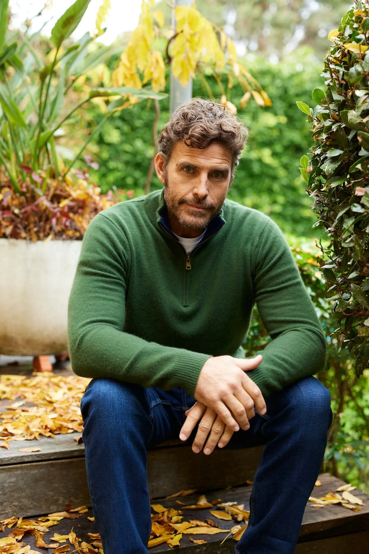 Ricky Cashmere Sweater in Bush