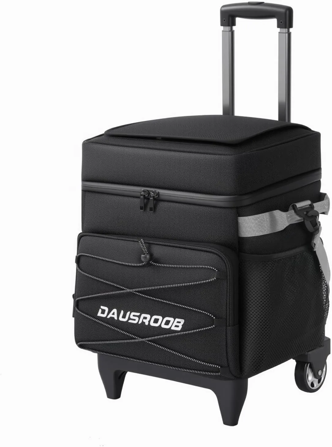Rolling Cooler with Wheels, Heavy Duty Leakproof Soft-Sided Ice Chest, 12Hrs Ice Retention & Enhanced Stability Wheeled Coolbag, Insulated Travel Cooler for Camping,Grocery,Beach,Outdoor