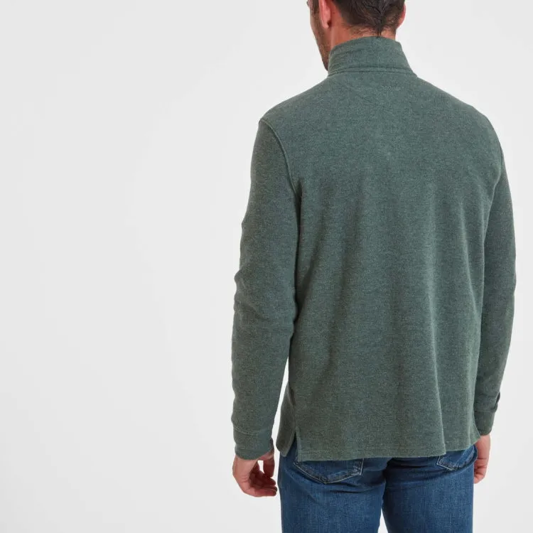 Schoffel Mens Kingsbridge Cotton French Rib 1/4 Zip - Country Green