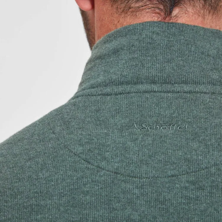 Schoffel Mens Kingsbridge Cotton French Rib 1/4 Zip - Country Green