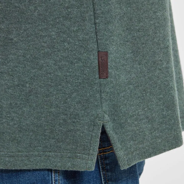Schoffel Mens Kingsbridge Cotton French Rib 1/4 Zip - Country Green