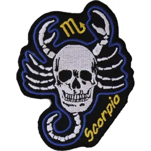 Scorpio Skull Zodiac Sign Patch