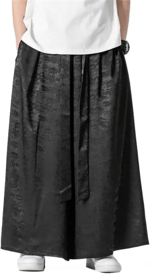 Seidarise Men's Wide Leg Casual Harem Linen Japanese Yoga Harem Pants Hip hop Joggers Baggy
