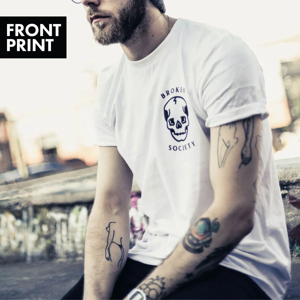 Skull Front Print T-Shirt (Unisex)