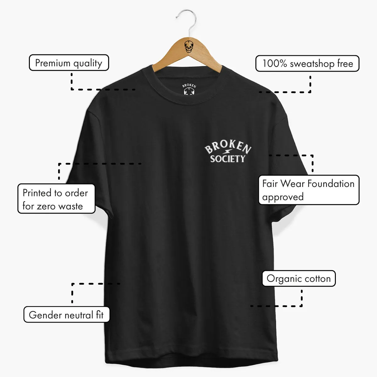Skull Front Print T-Shirt (Unisex)