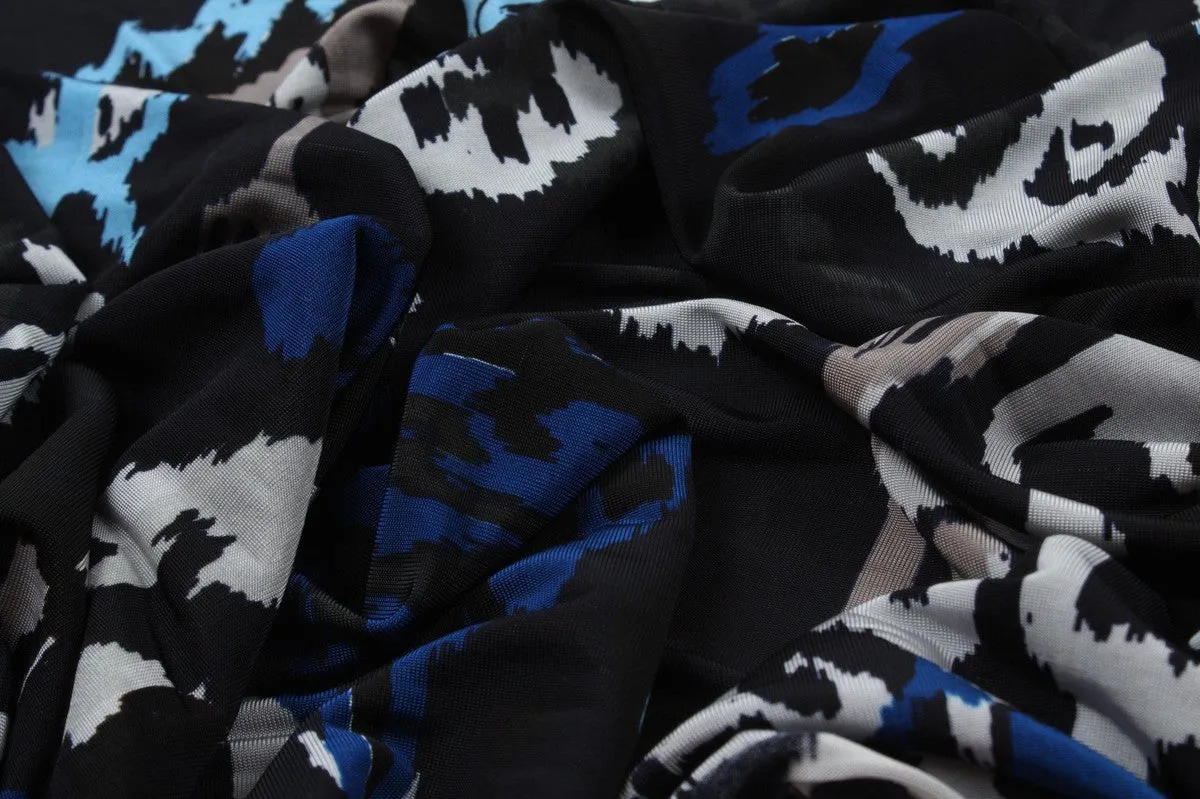 Soft Viscose Jersey - Stretch - Ikat Print