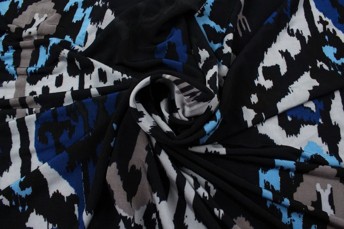 Soft Viscose Jersey - Stretch - Ikat Print