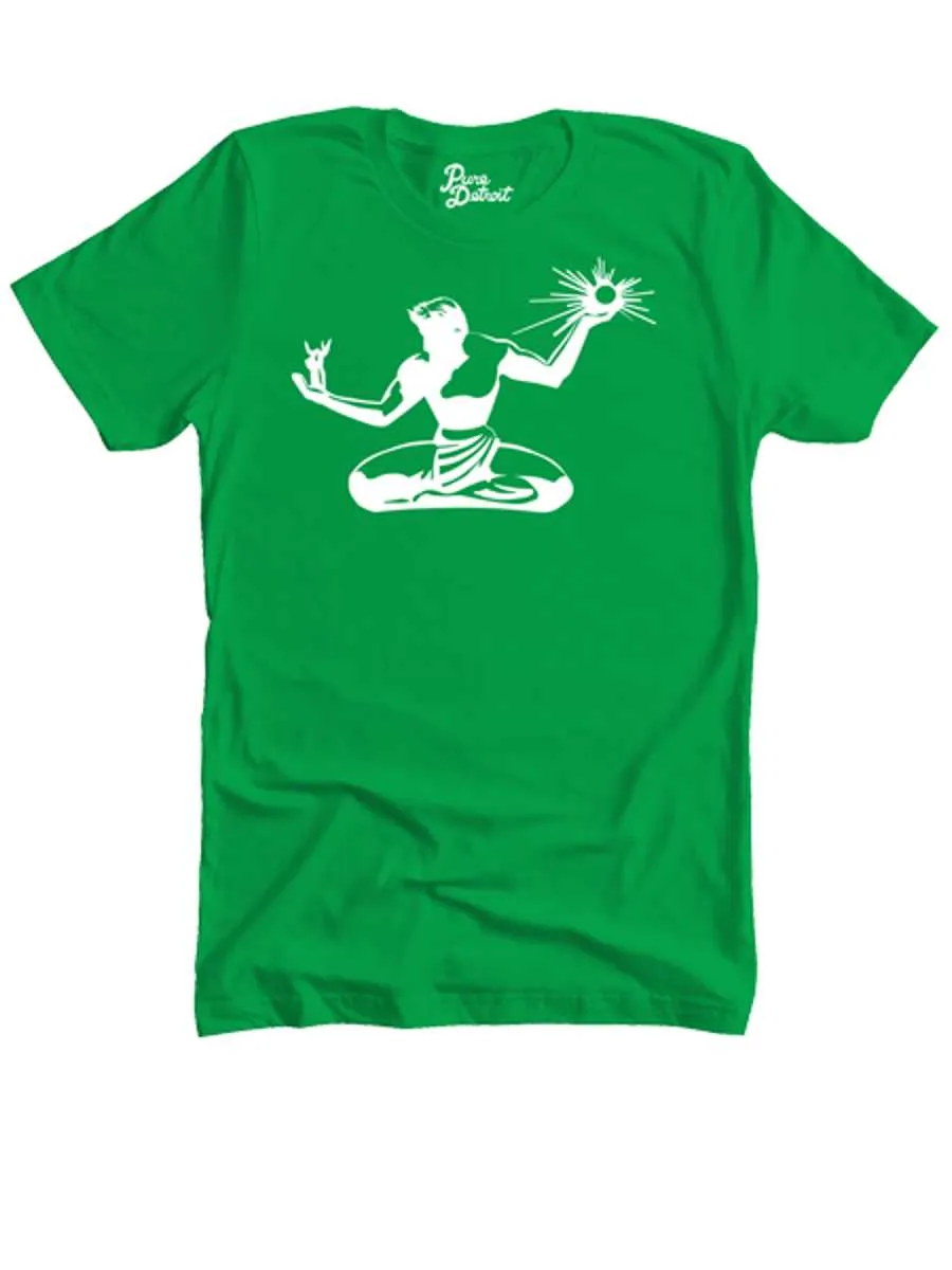 Spirit of Detroit Unisex T-shirt - White / Irish Green