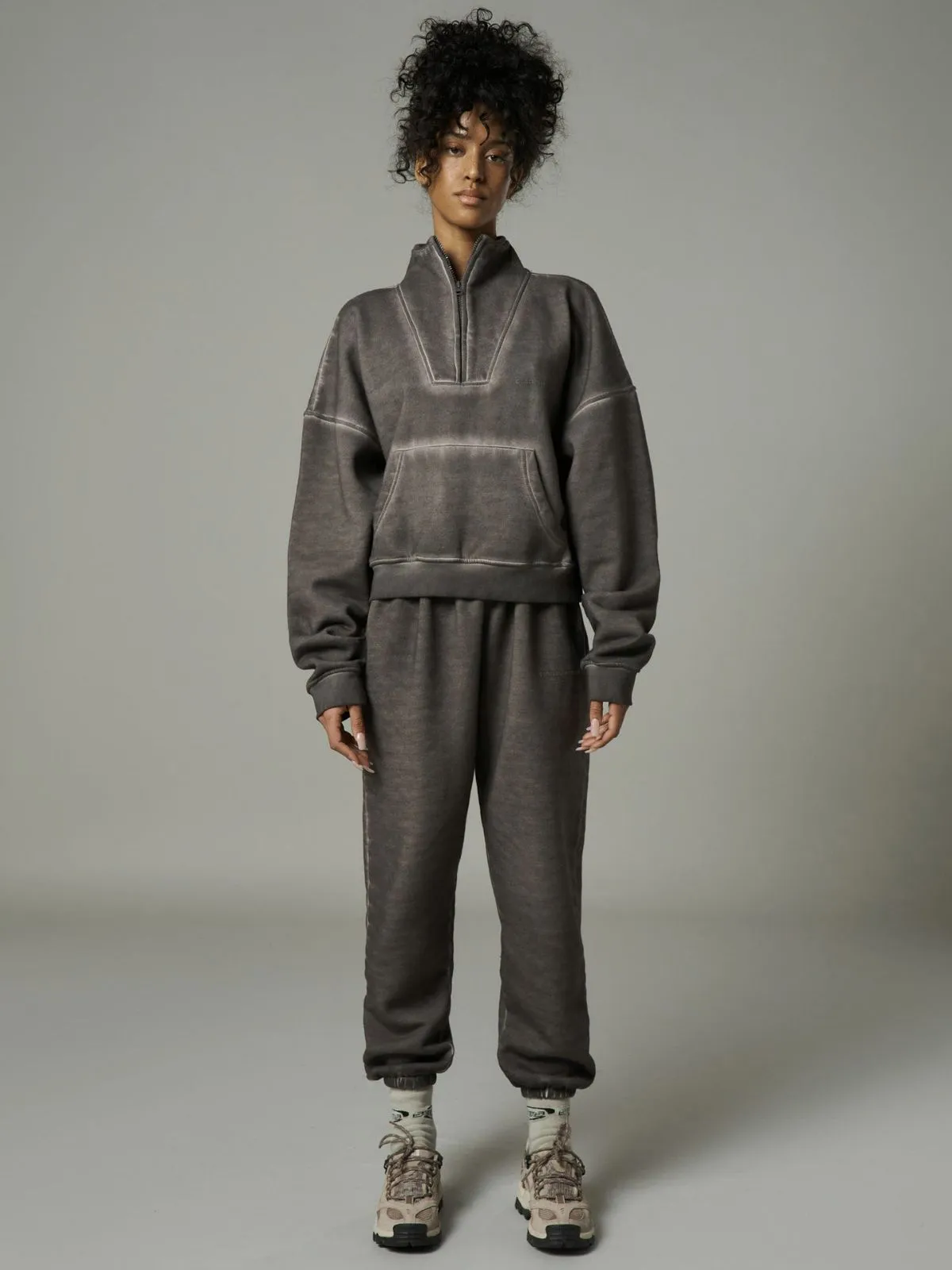 Street Style Half-Zip Jacket Suit