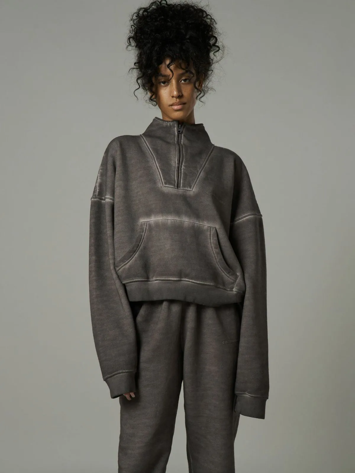 Street Style Half-Zip Jacket Suit