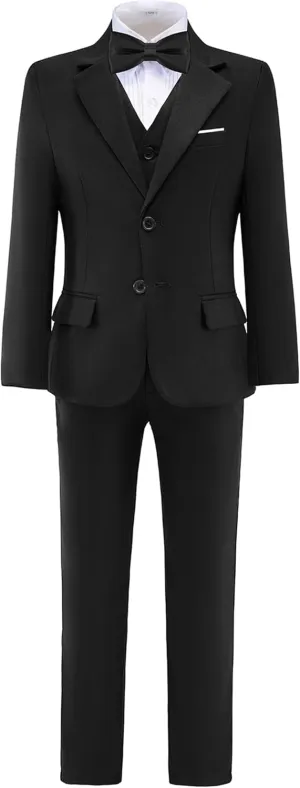 Suits for Boy 5 Pieces Boys Suit Formal Toddler Blazer Vest Pants Kis Tuxedos