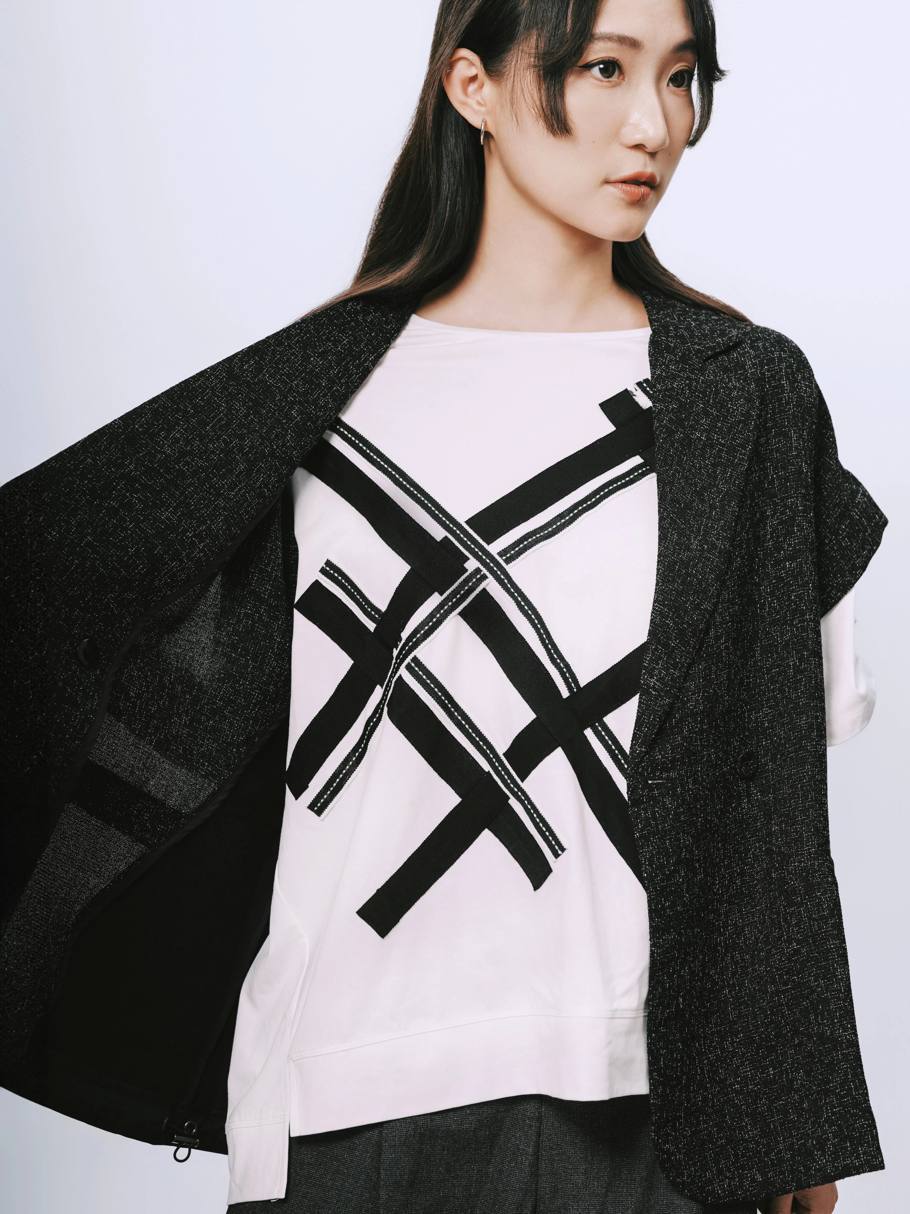 Summer Cool Tee - Tartan Line Ribbon Tee