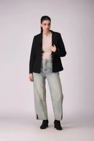 Twill Coat With Patch Pockets