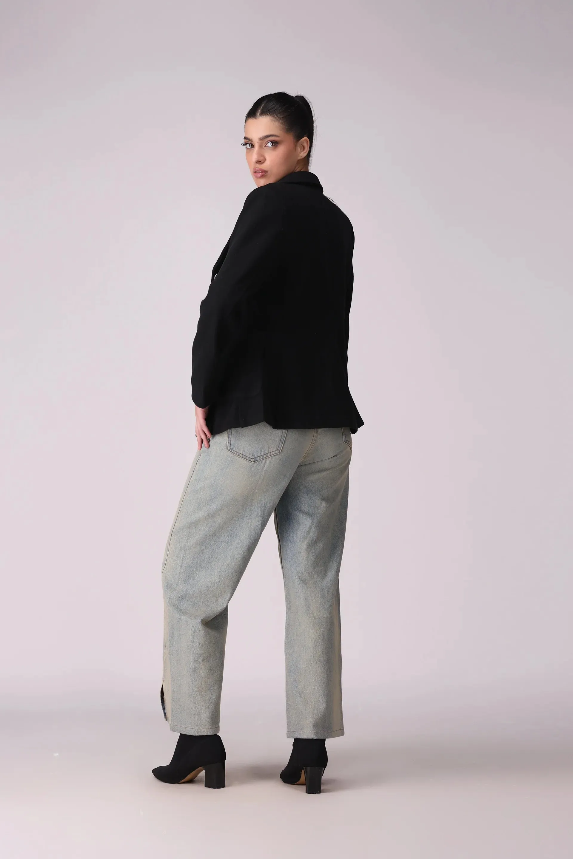 Twill Coat With Patch Pockets