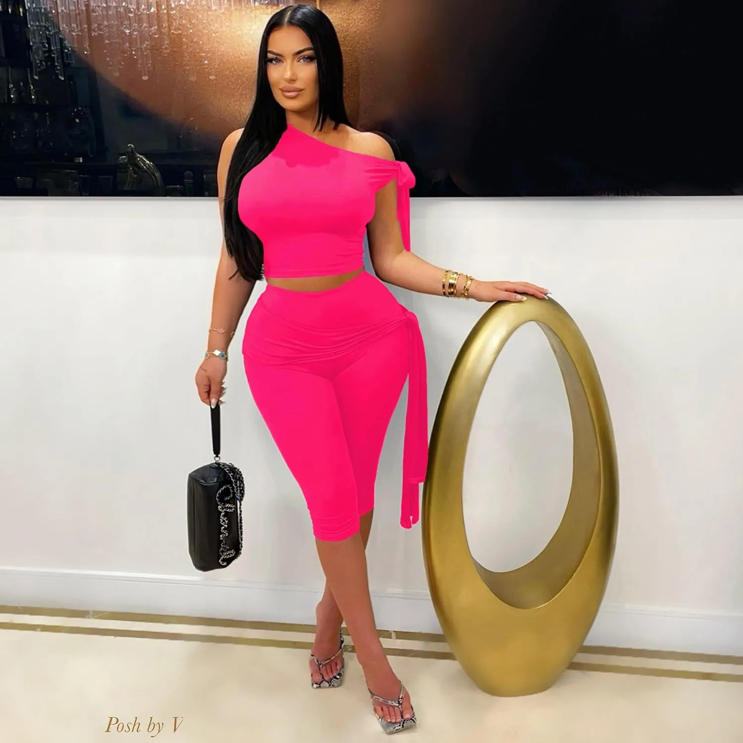 Two Piece Sets for Women Summer Outfits Off The Shoulder Tops Pants Sets Sexy Jumpsuits Vacation Outfits Matching Sets