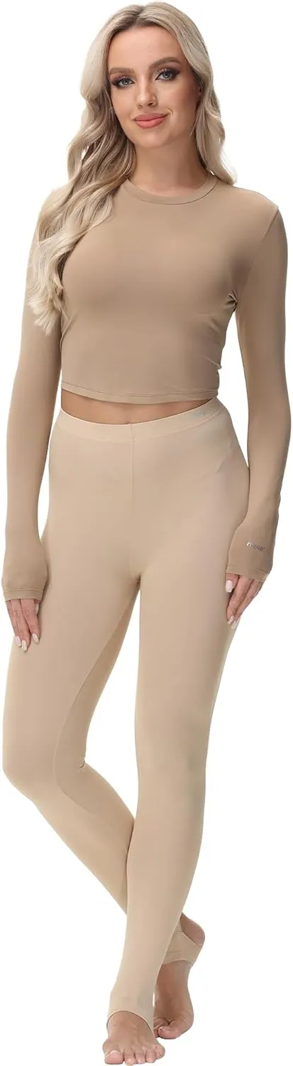 Ultrathin Ice Silk Fabric UPF50  UV Sun Protection Compression Legging Footed Tight Pants Q-max Coolness