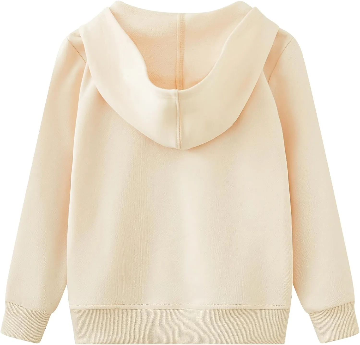 UMELOK Kids Full Zip-Up Hoodie Solid Sweatshirt for Boys and Girls