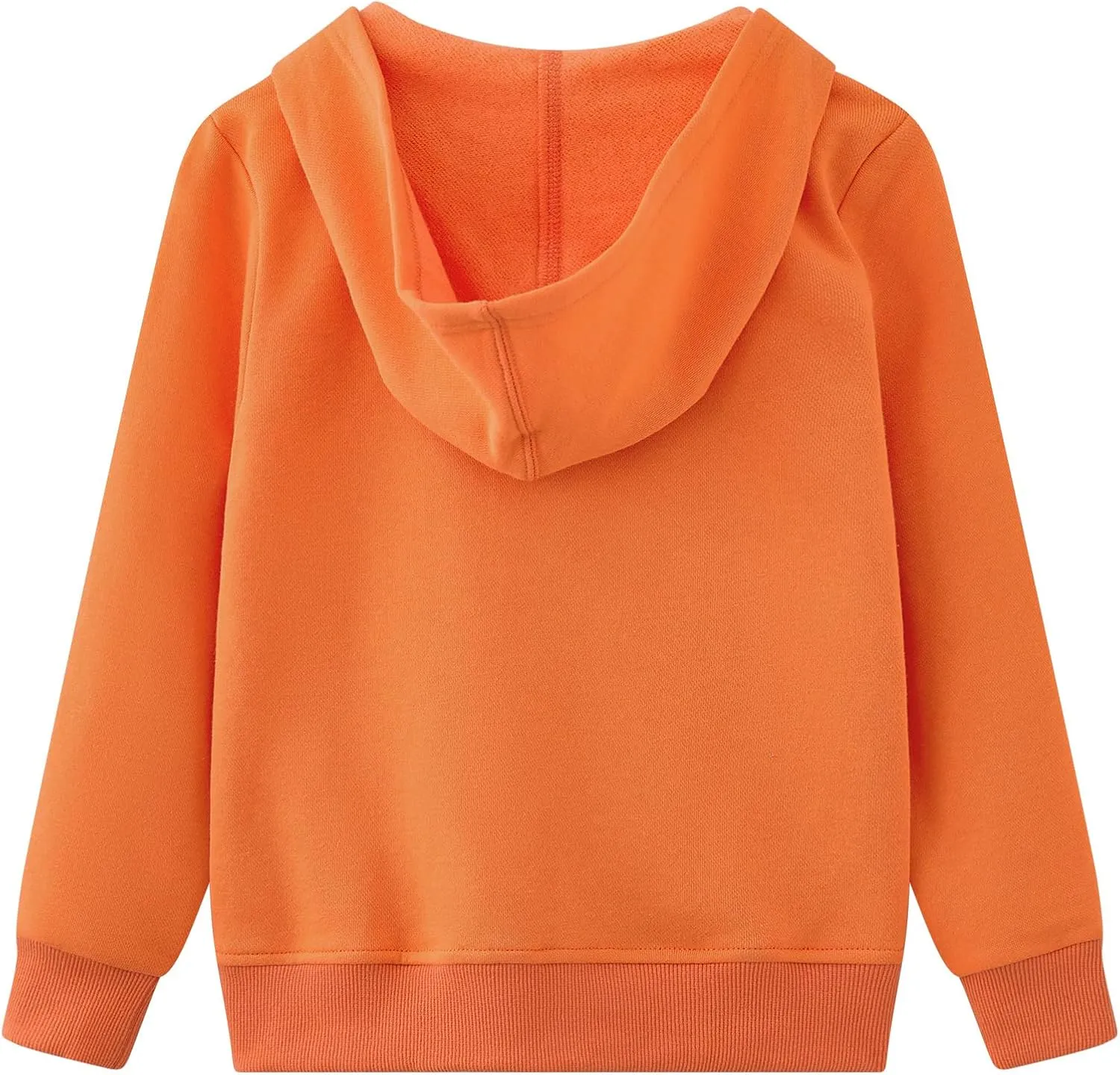 UMELOK Kids Full Zip-Up Hoodie Solid Sweatshirt for Boys and Girls
