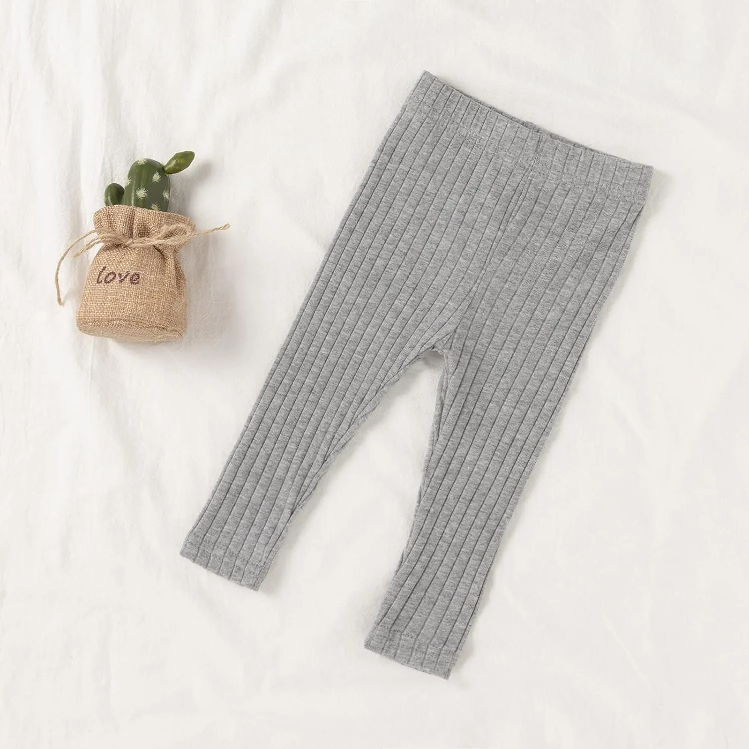 Unikaka Unisex Baby 0-48 Months 5-Pack Pants in Grey White Black Orange and Pink