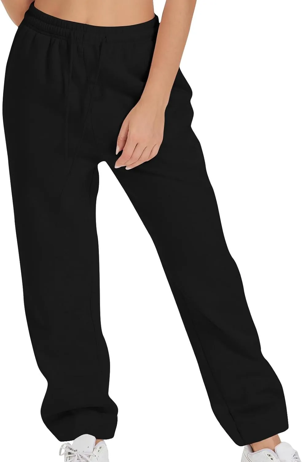 Women Drawstring Sweatpants Elastic Waist Sweatpant Plus Thick Trousers Solid Workout Pants Multi Pockets Fall Pant