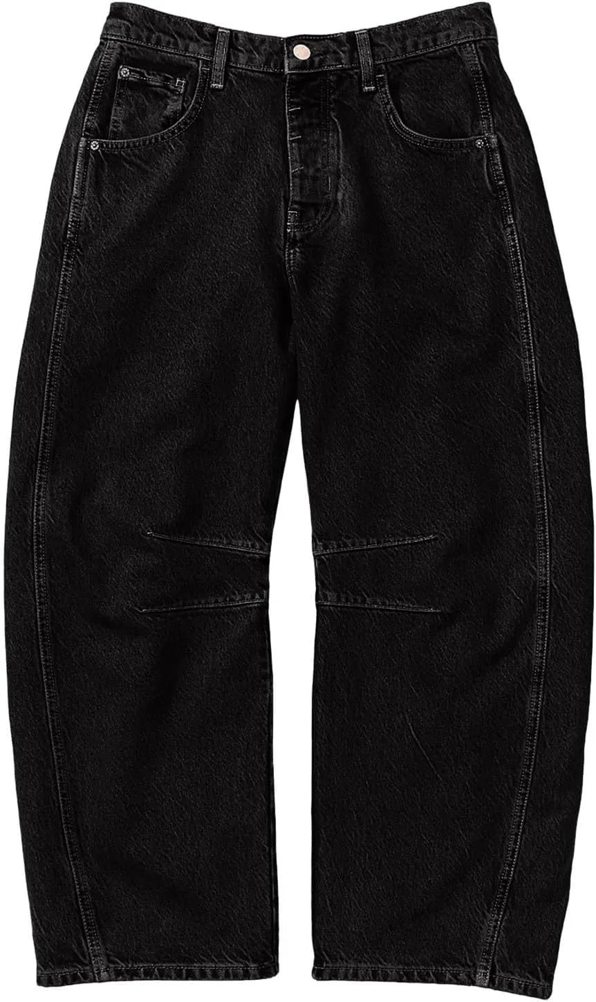 Women Linen Blend Summer Split Flowy Pants High Waist Wide Leg Slim Fit Trousers Work Business