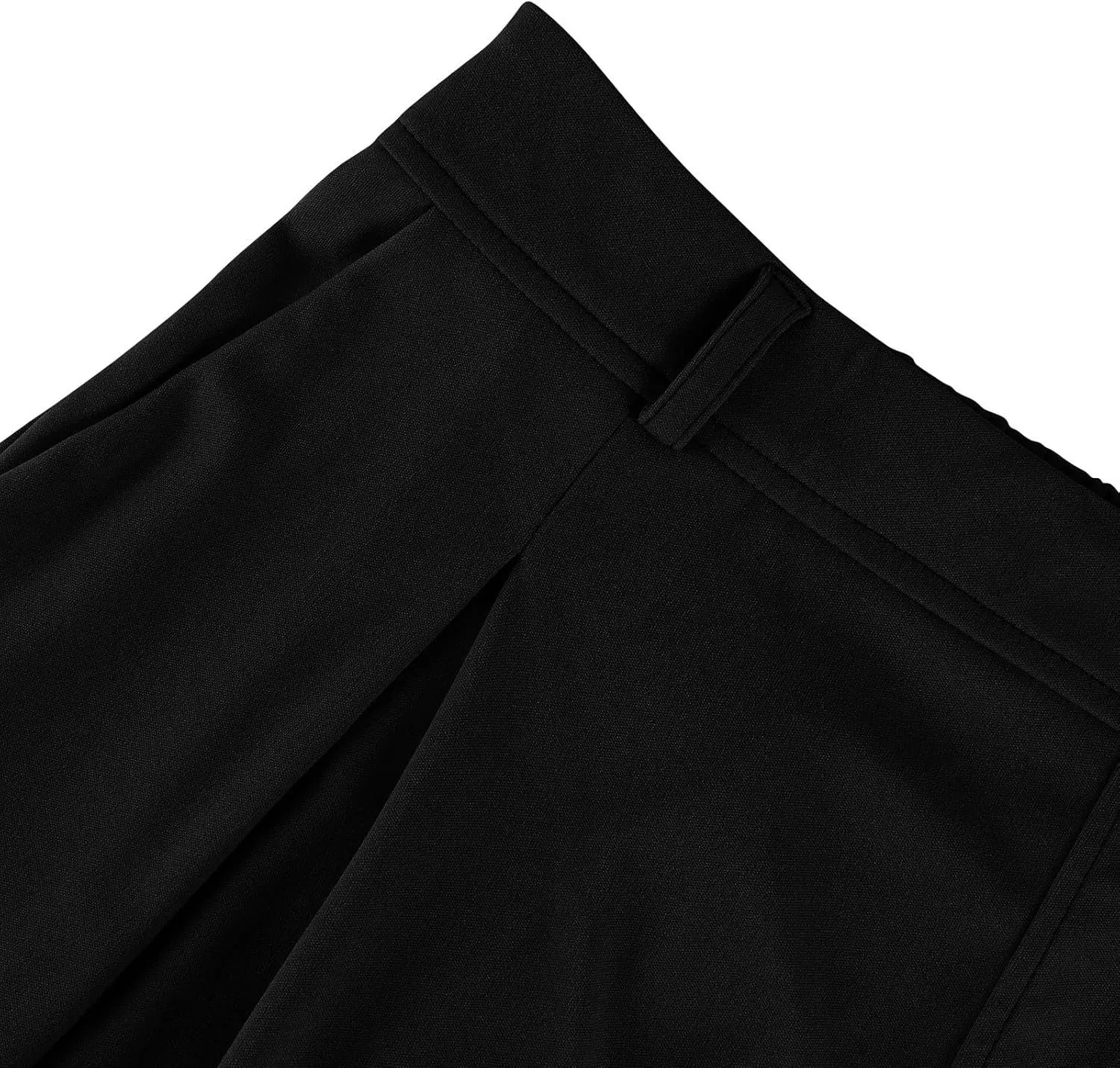 Women's Chiffon Flowy Pleated Wide Leg Pants High Waisted Dressy Trousers with Pockets