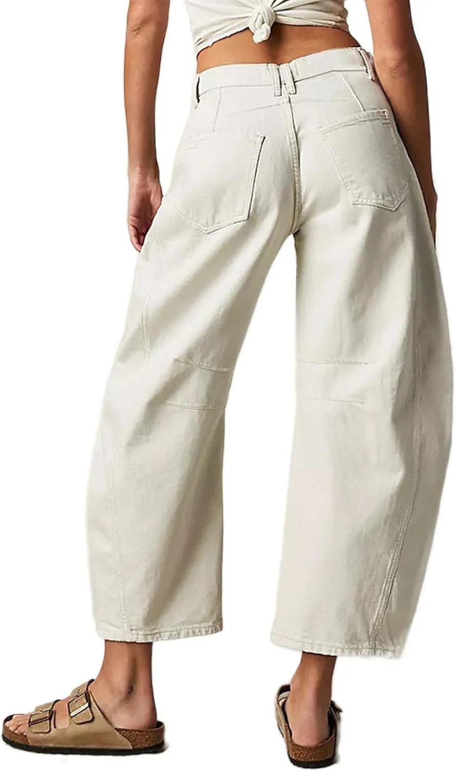Women's Dandelion Print Wide Leg Harem Pants Baggy High Waisted Boho Hippie Palazzo Pants with Pockets