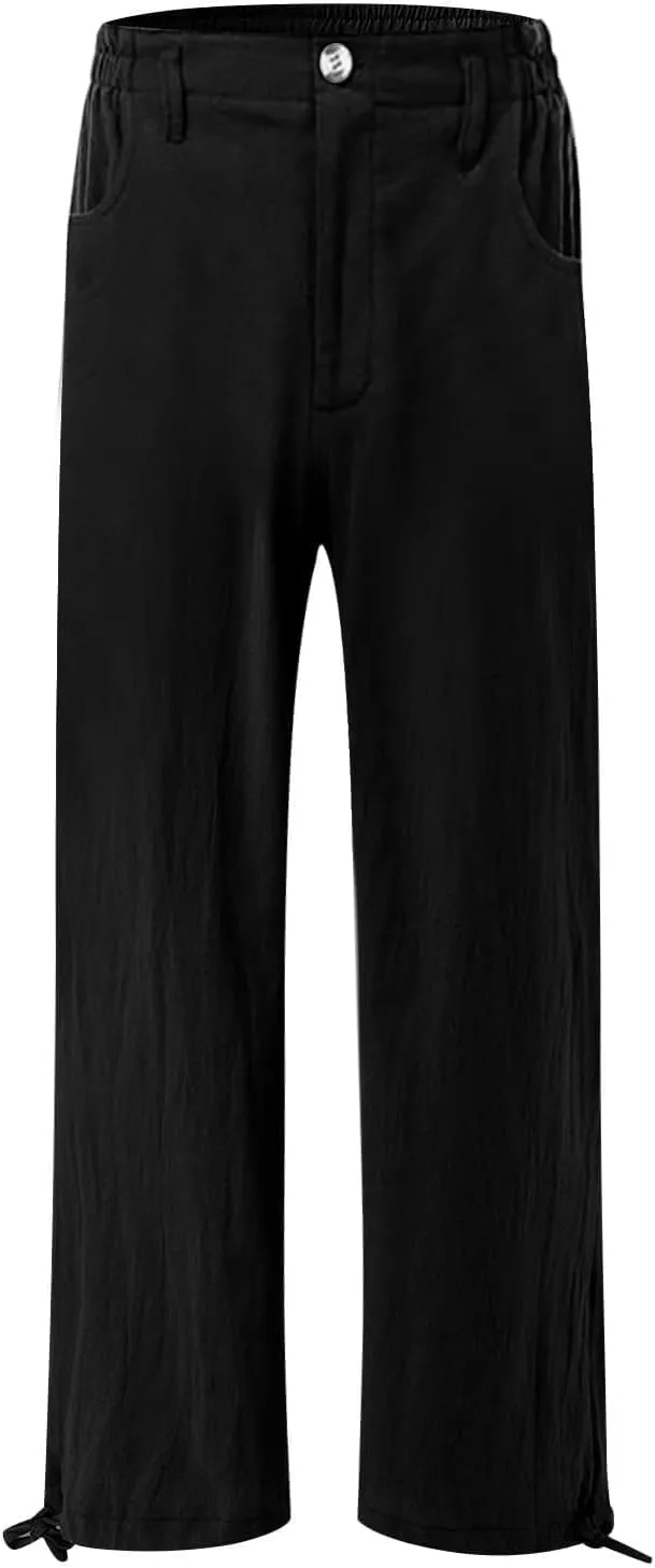Women's Fall 2024 Pants High Waist Straight Leg Pants Business Casual Button Work Pants Trousers with Pockets