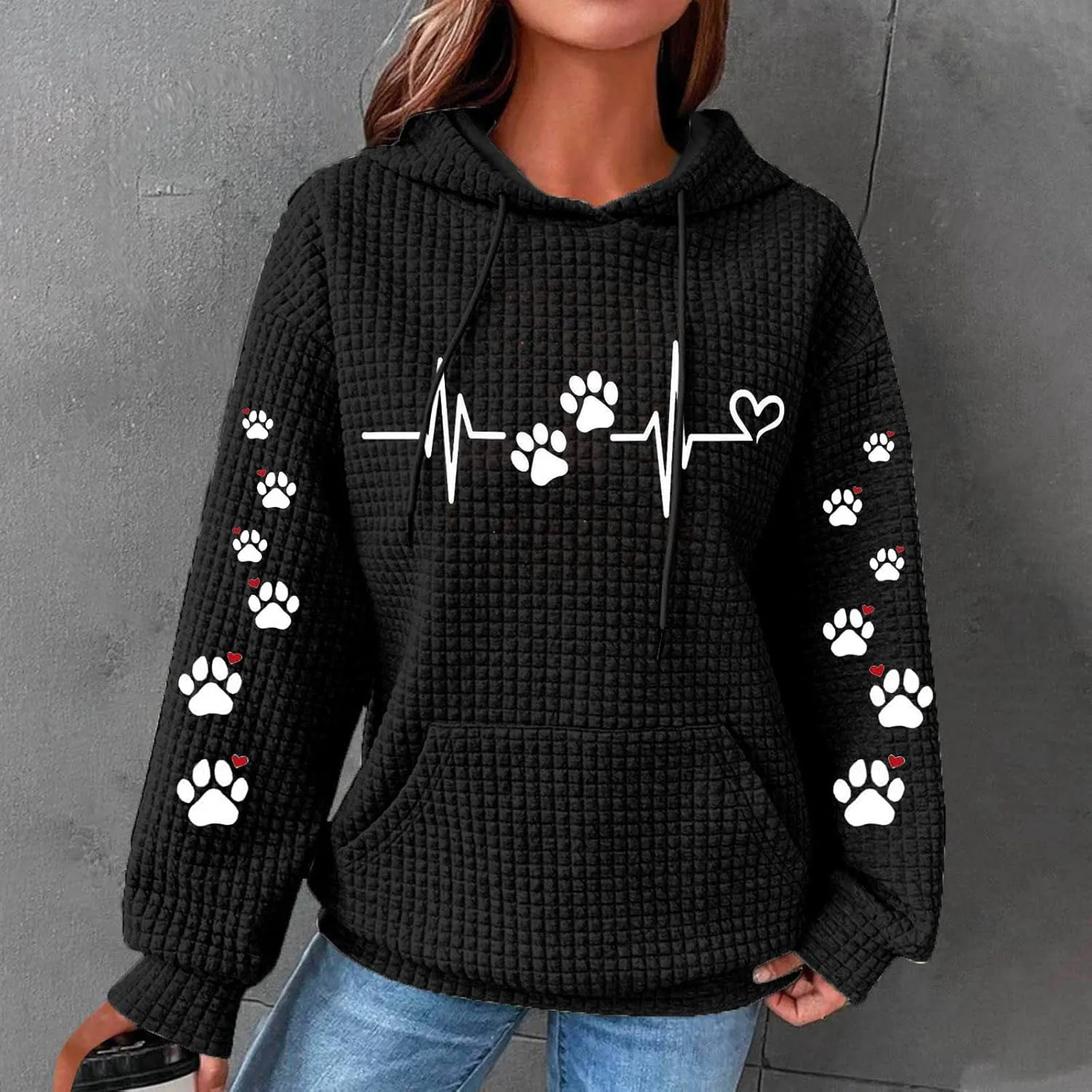 Womens Hoodies Oversized Sweatshirt Funny Sweater Long Sleeve Loose Cute Pullover Top Trendy Clothes