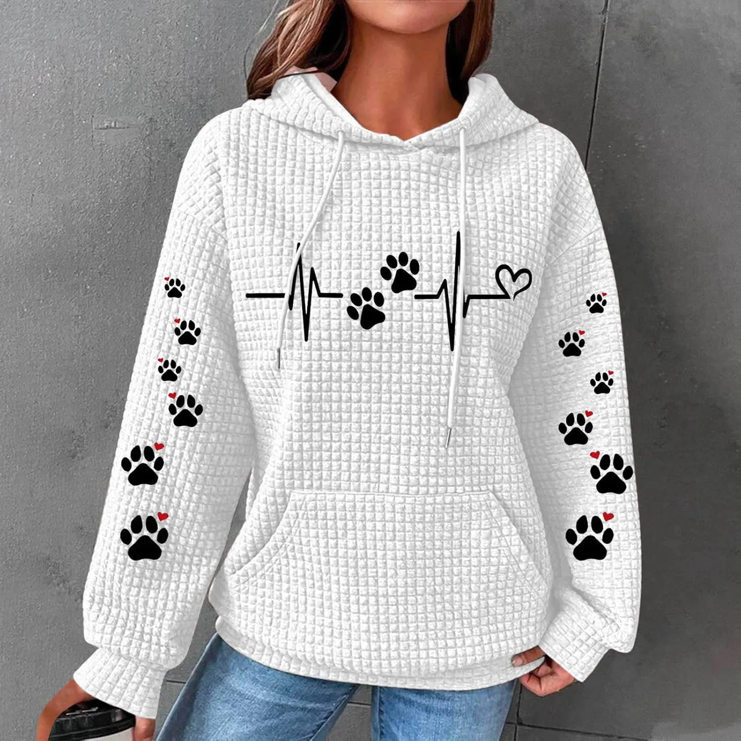 Womens Hoodies Oversized Sweatshirt Funny Sweater Long Sleeve Loose Cute Pullover Top Trendy Clothes