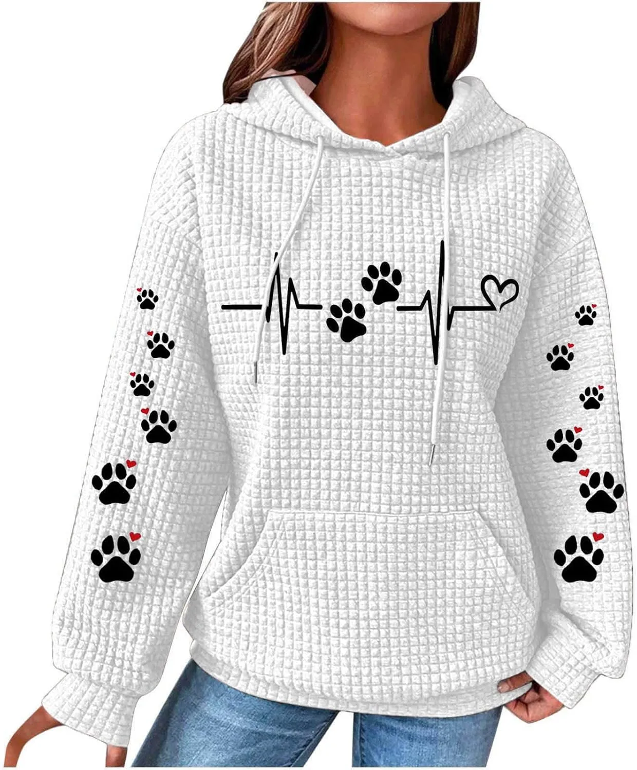 Womens Hoodies Oversized Sweatshirt Funny Sweater Long Sleeve Loose Cute Pullover Top Trendy Clothes